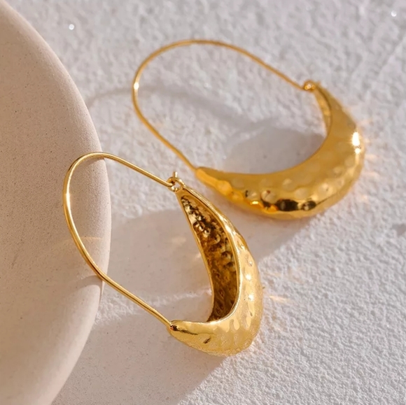 Ear Hook Drop Dangle Hoop Earrings - Picture 3 of 6